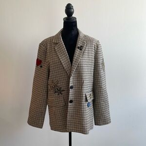 Anthropologie Houndstooth Blazer